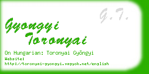gyongyi toronyai business card